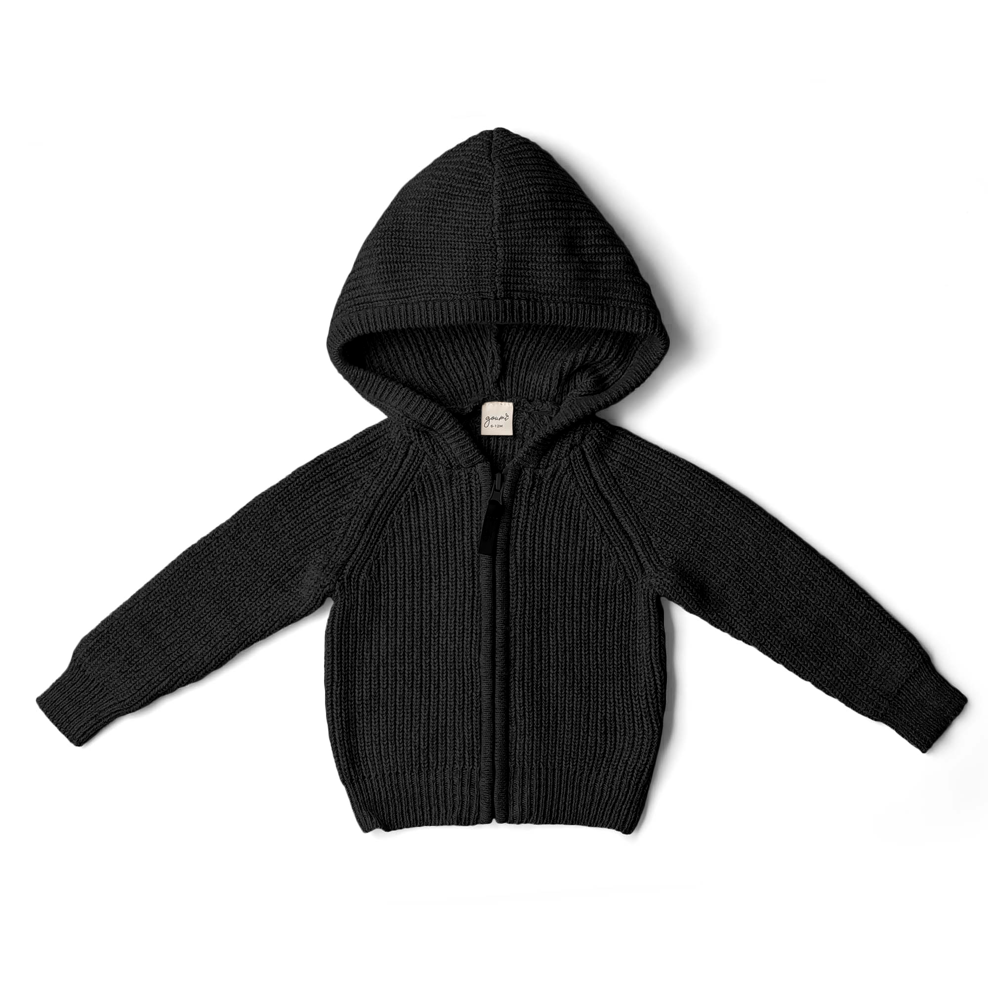 Goumikids Big Kid Knit Hoodie Shadow 6 7Y