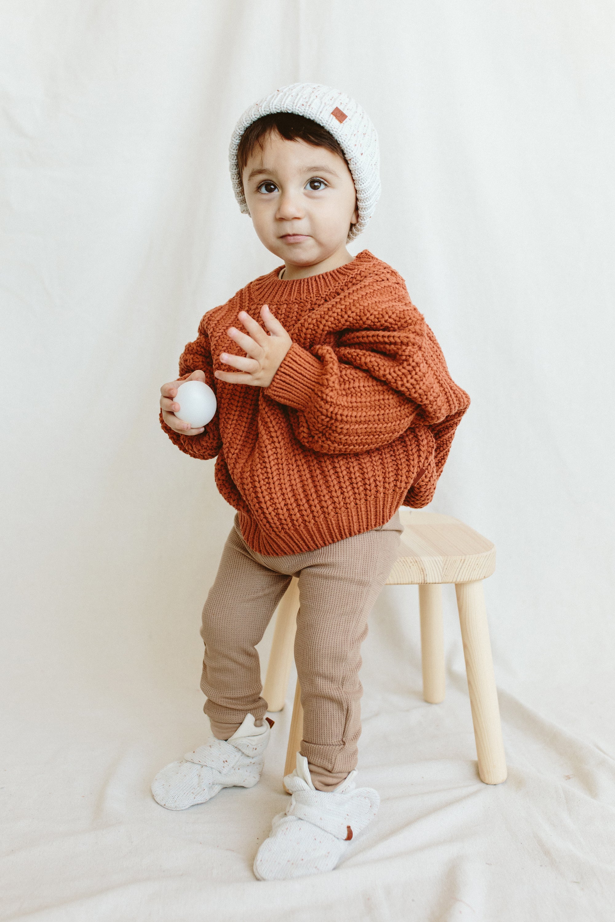 CHUNKY KNIT SWEATER | CLAY – goumikids