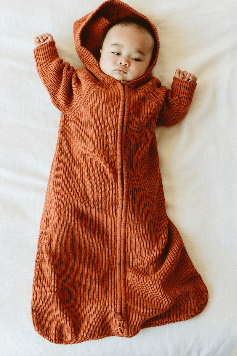 KNIT WEARABLE BLANKET CLAY – goumikids