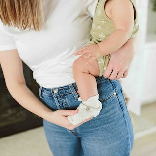 STAY ON BOOTS | BIRCH — Bamboo Organic Cotton Blend, 0–12M