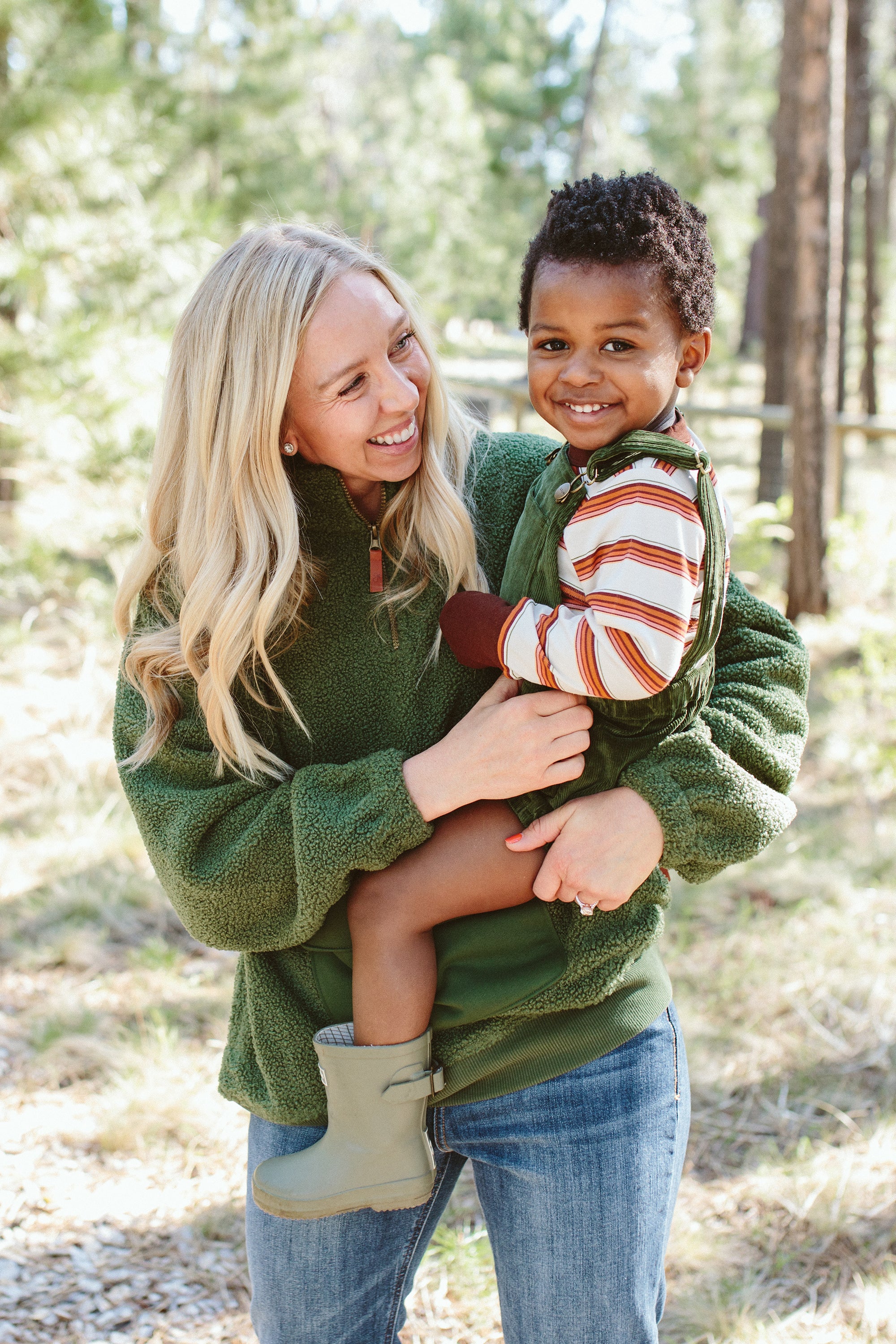 ADULT SHERPA ZIP PULLOVER | SPRUCE – goumikids