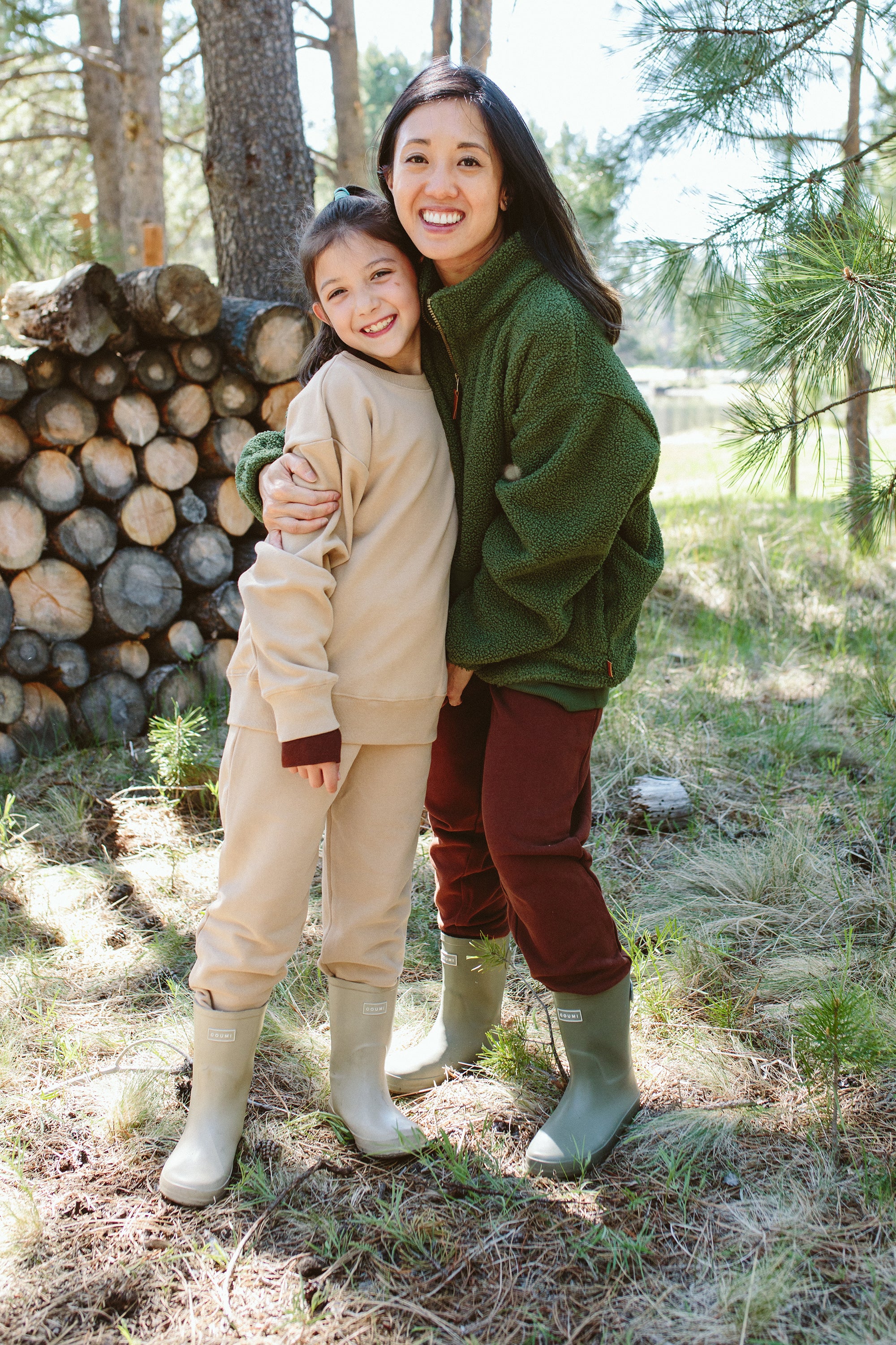 ADULT SHERPA ZIP PULLOVER | SPRUCE – goumikids