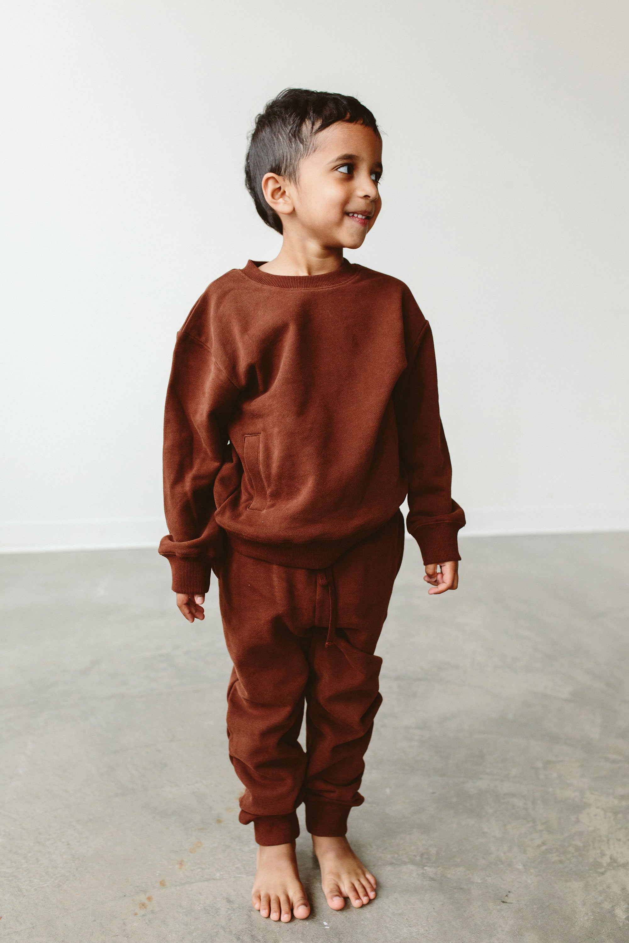 FRENCH TERRY SWEATSUIT SET | REDWOOD