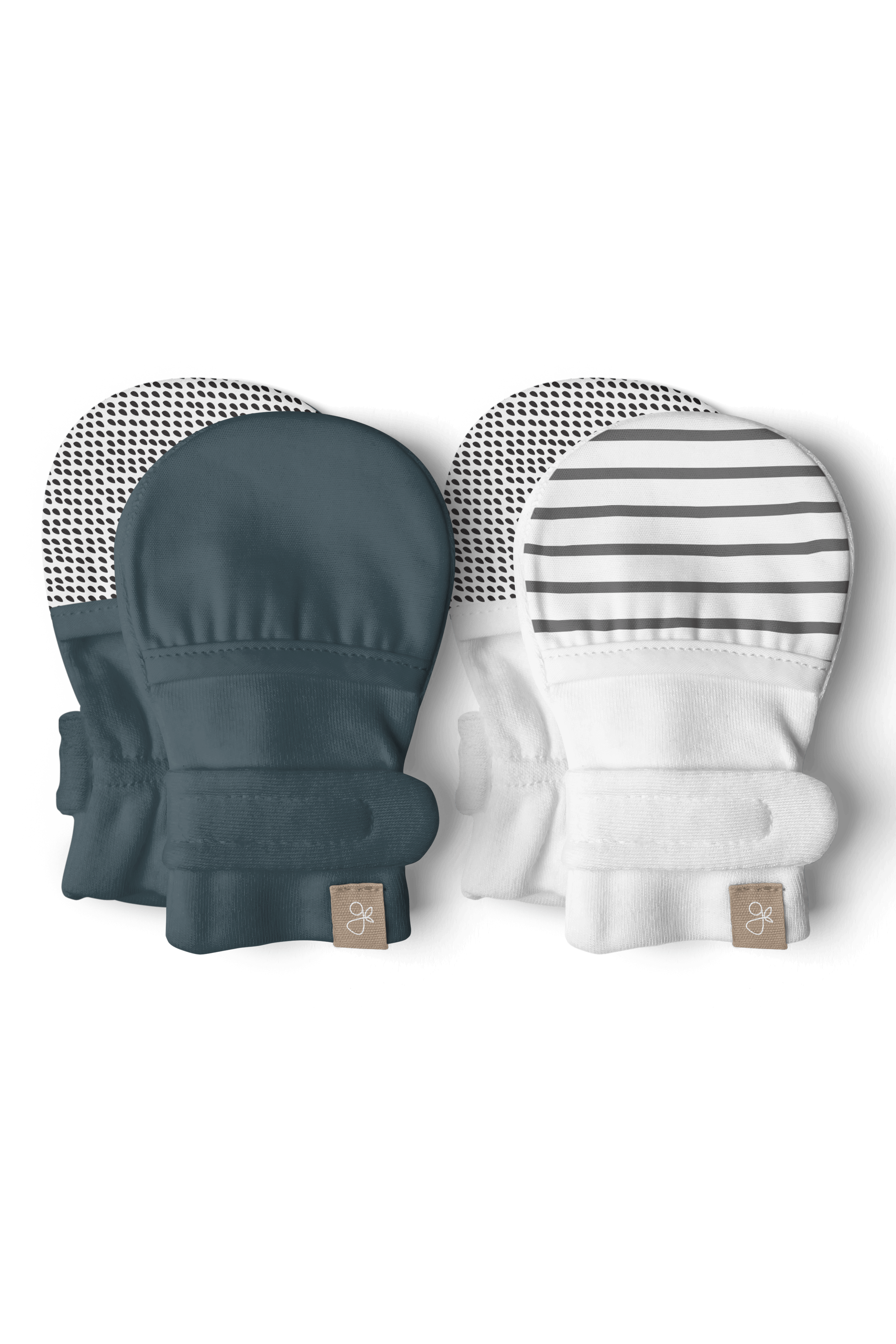 STAY ON 2-PACK MITTS | STRIPE GRAY + MIDNIGHT