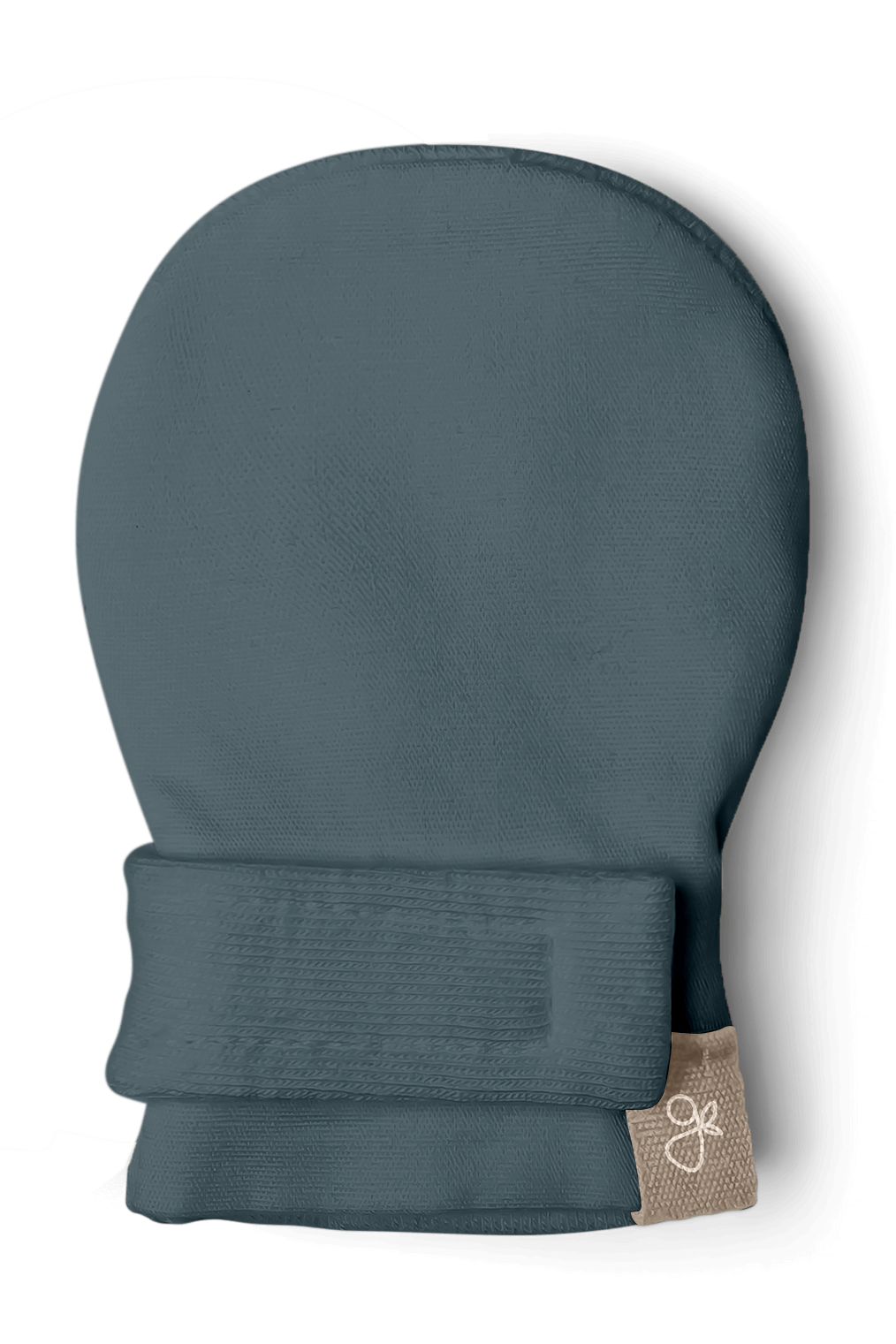 Goumi_Preemie_Mitts_Midnight_Front_Tan_Label.png