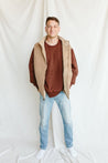 ADULT SHERPA/CORDUROY REVERSIBLE VEST | CHAMPIGNON - goumikids