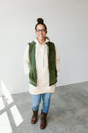 ADULT SHERPA/CORDUROY REVERSIBLE VEST | SPRUCE - goumikids