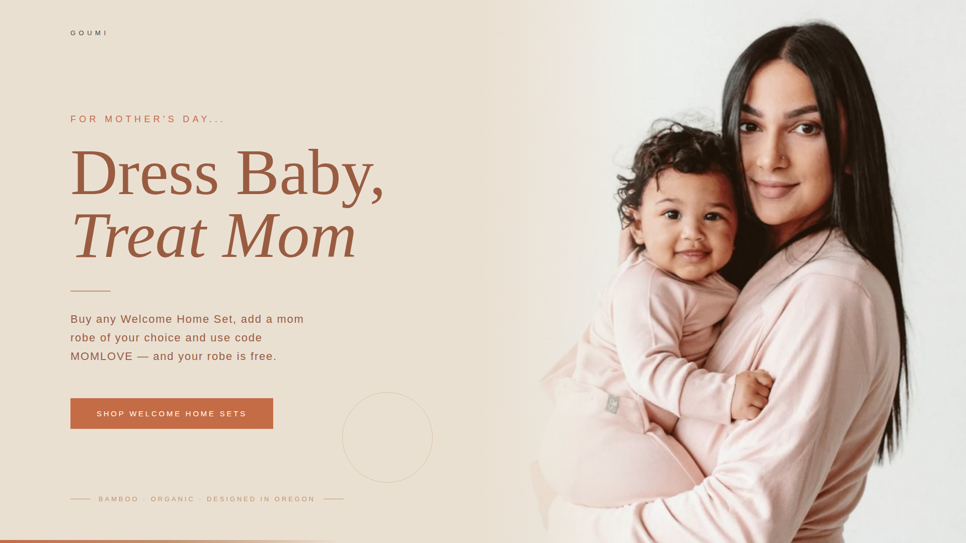 Goumi Kids, brand website product image
