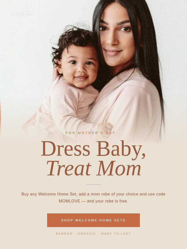 Goumi Kids, brand website product image