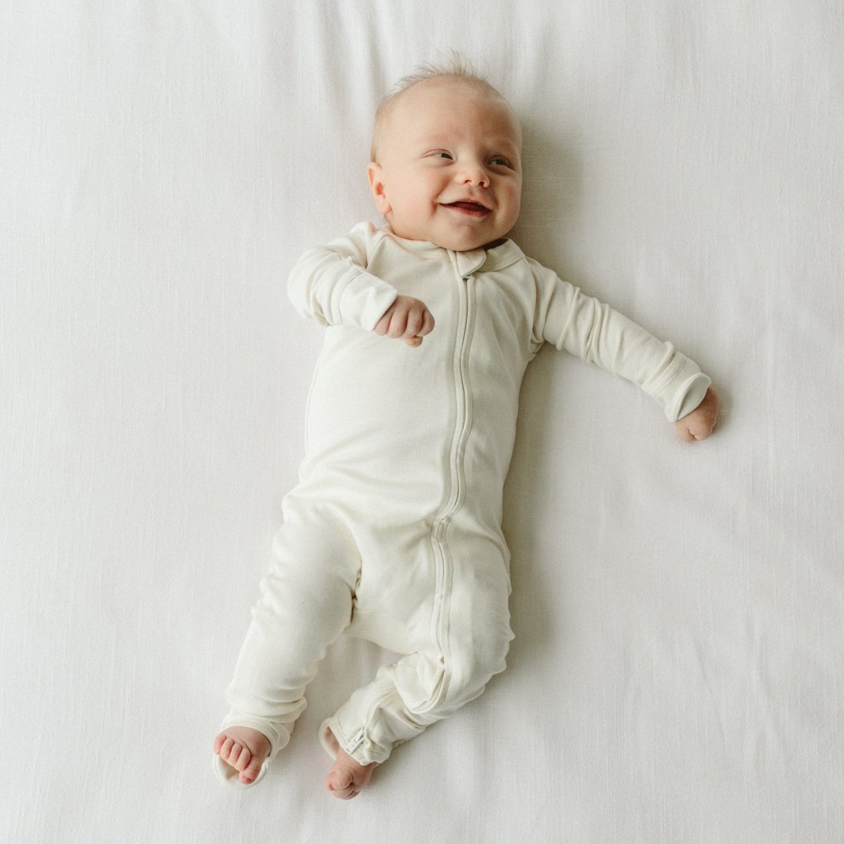 GROW WITH YOU FOOTIE | CLOUD — Bamboo Organic Cotton Blend, 0–6M