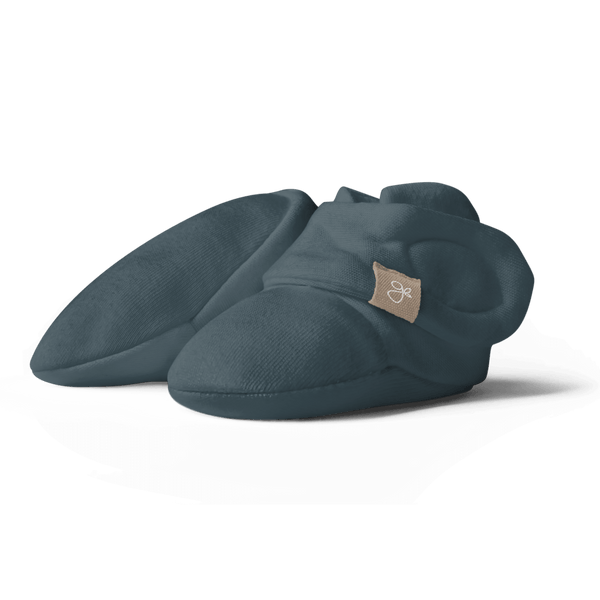 MIDNIGHT Stay-On Baby Booties | Organic Boots 0-12M – goumikids