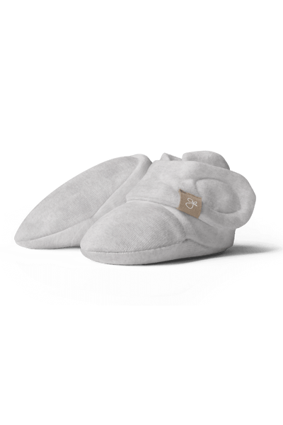 STORM GRAY Stay-On Baby Booties | Organic Boots 0-12M – goumikids