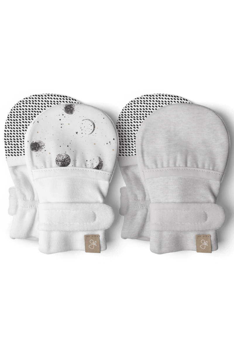 STAY ON 2 - PACK MITTS | MANY MOONS + STORM GRAY - goumikids