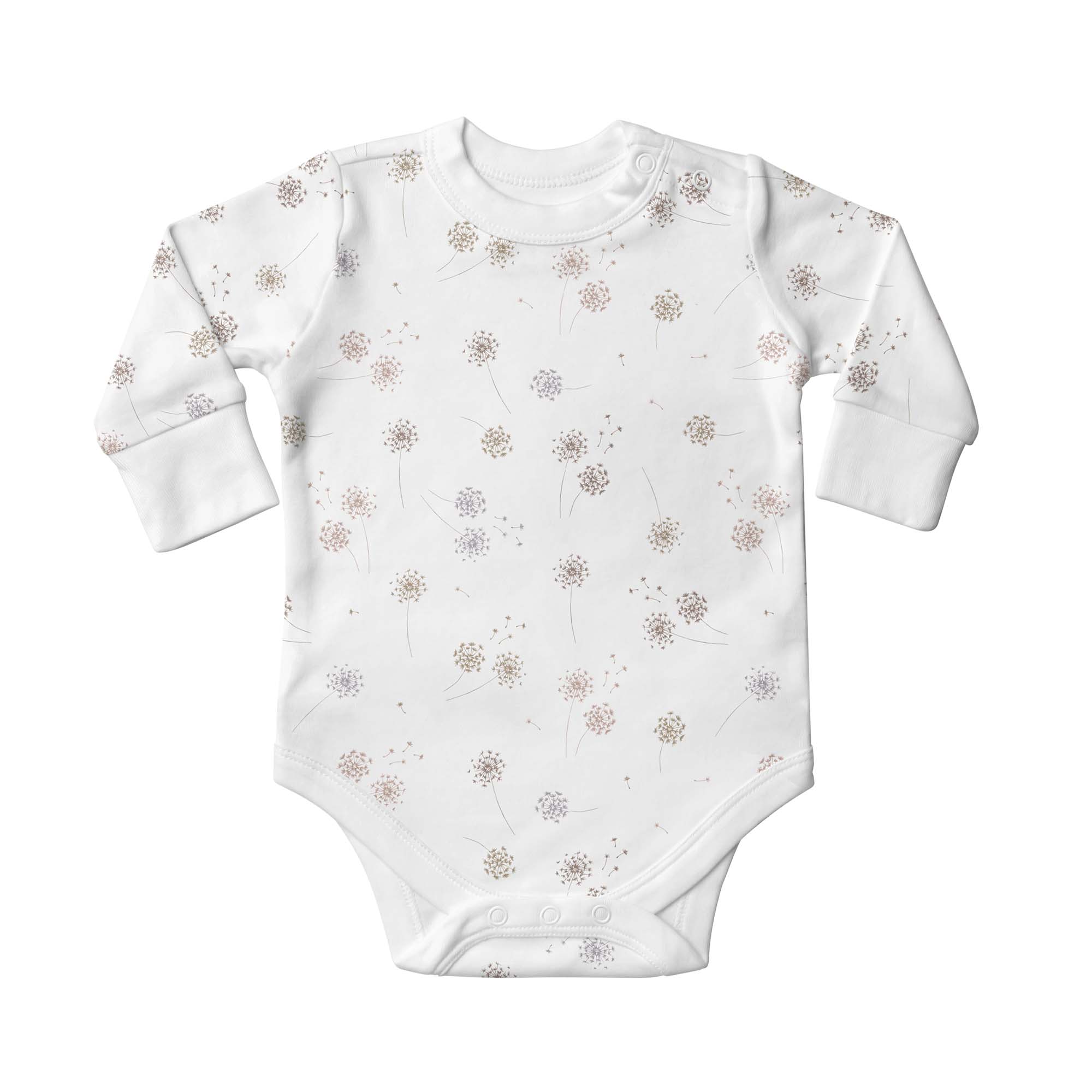 LONG-SLEEVE BODYSUIT | DANDELION | FITS SMALL SIZE UP