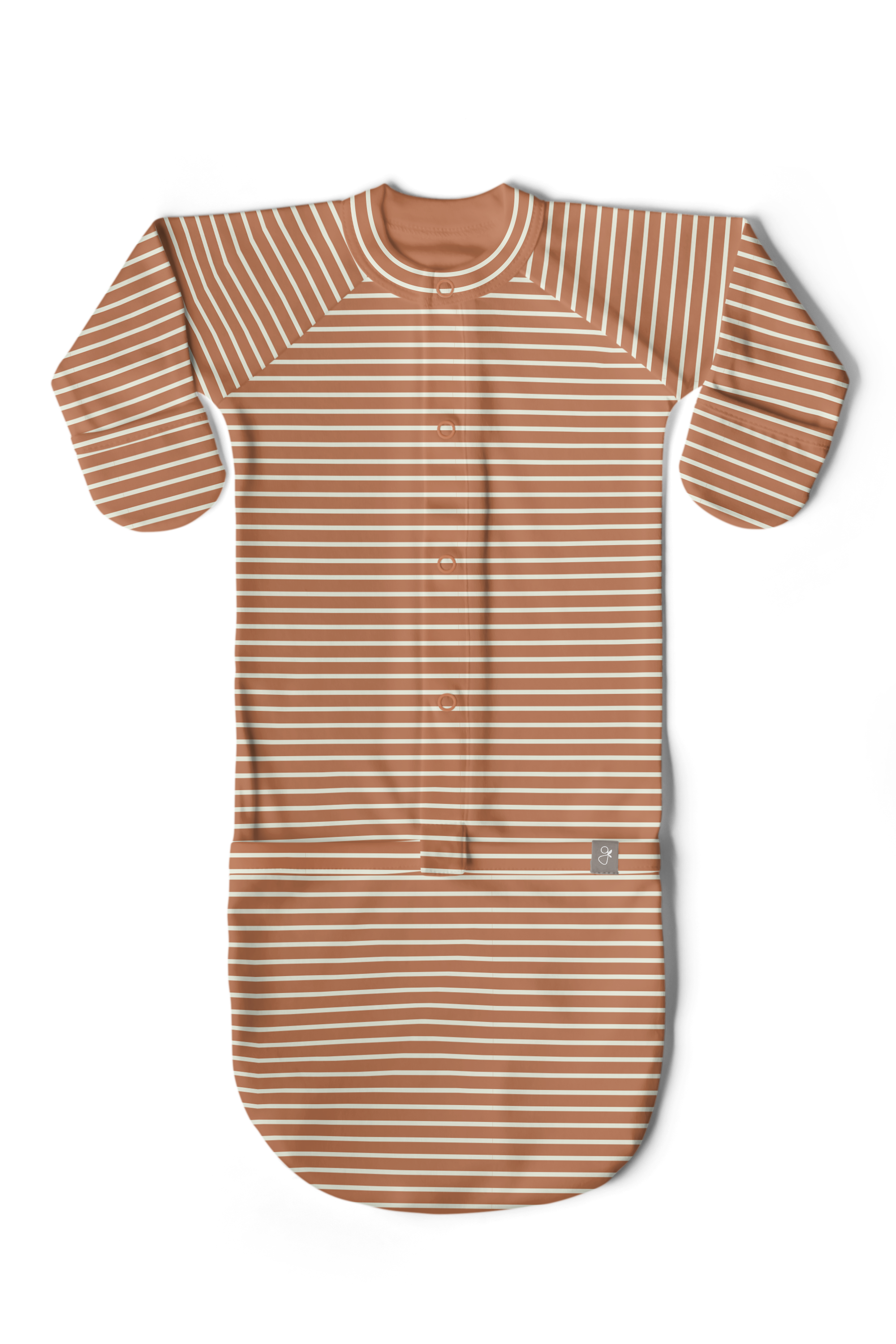 24 HOUR CONVERTIBLE GOWN | CLAY STRIPE