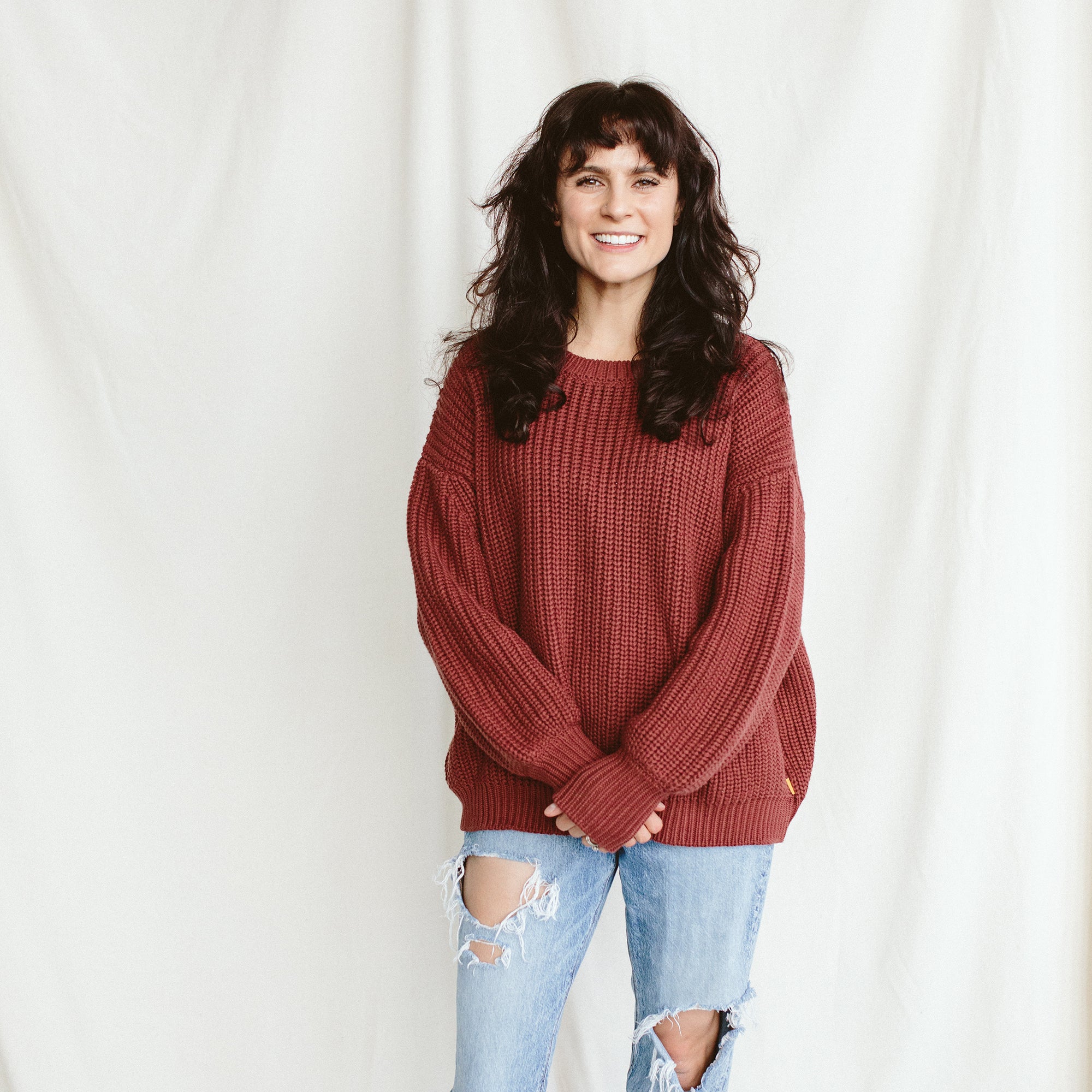 WOMENS CHUNKY KNIT SWEATER | HOT COCOA