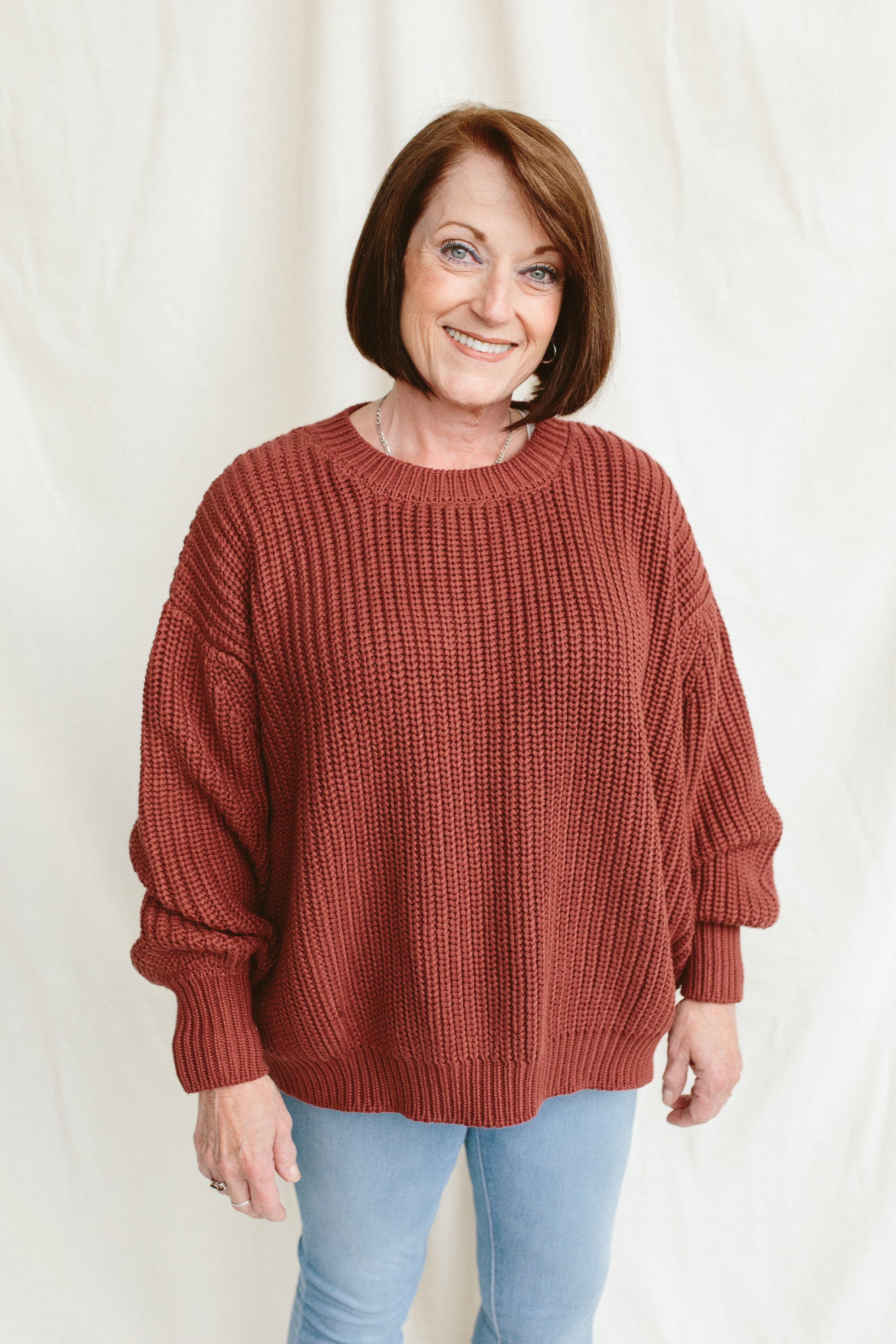 WOMENS CHUNKY KNIT SWEATER | HOT COCOA