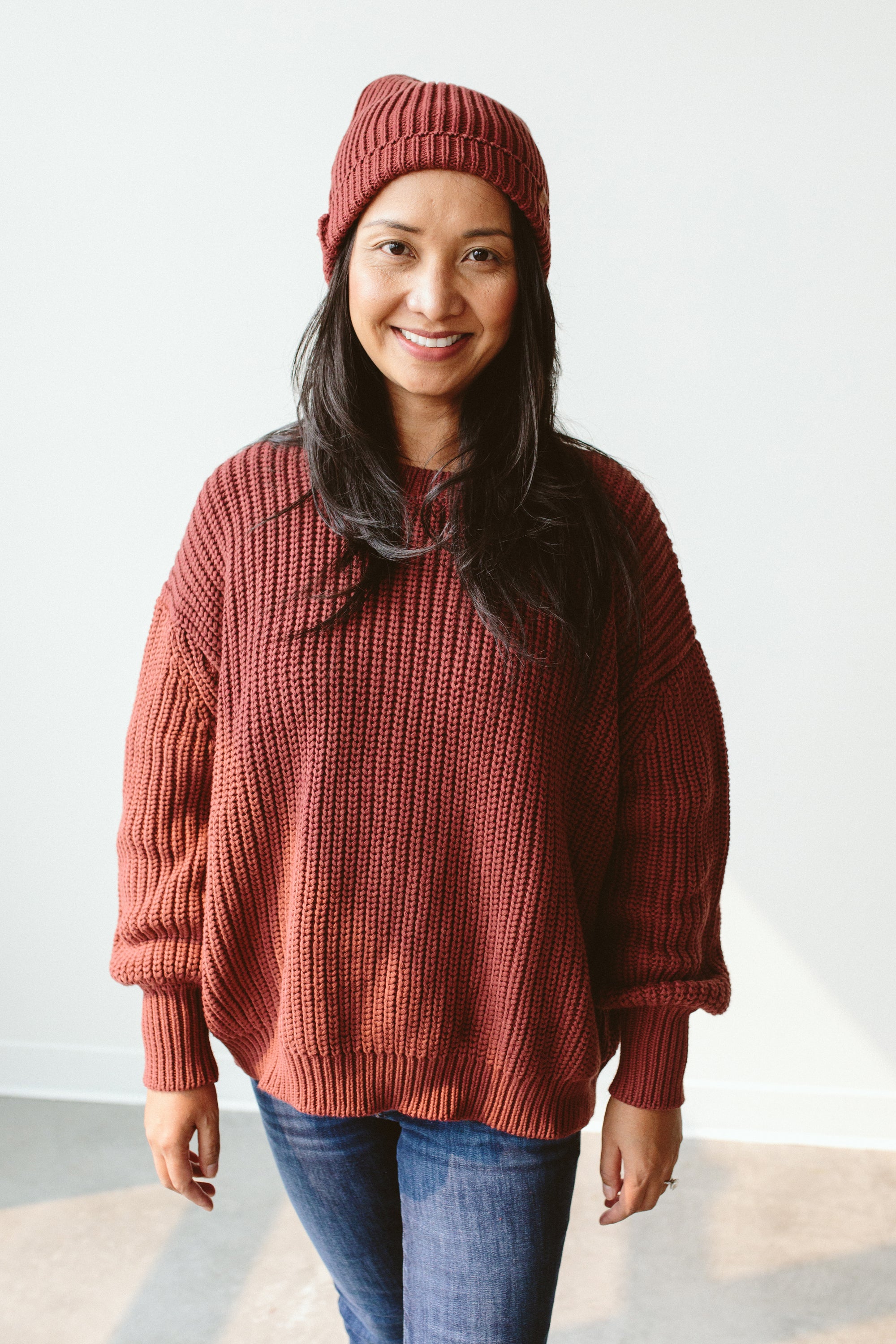 WOMENS CHUNKY KNIT SWEATER | HOT COCOA