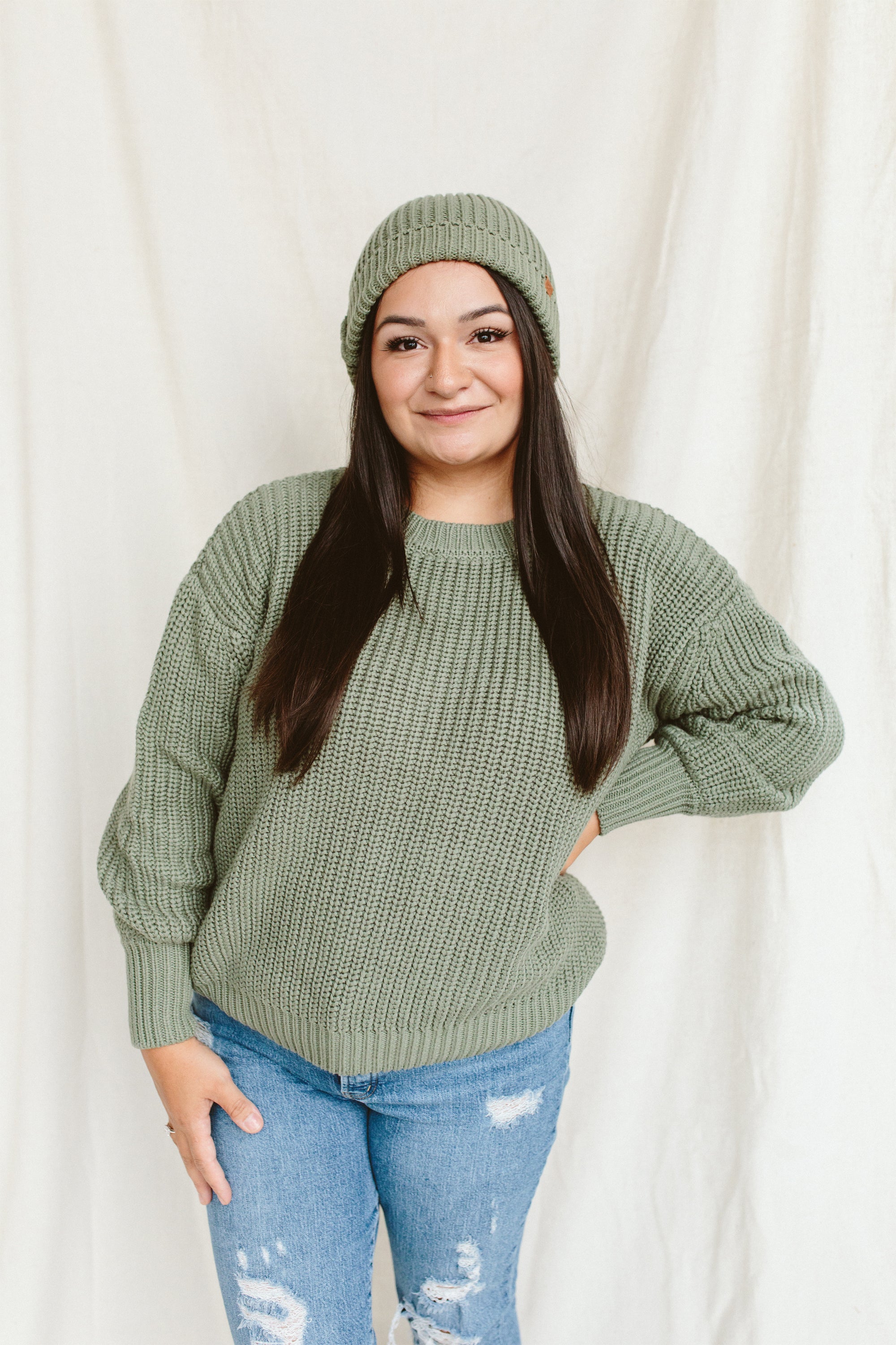 WOMENS CHUNKY KNIT SWEATER | NOBLE FIR