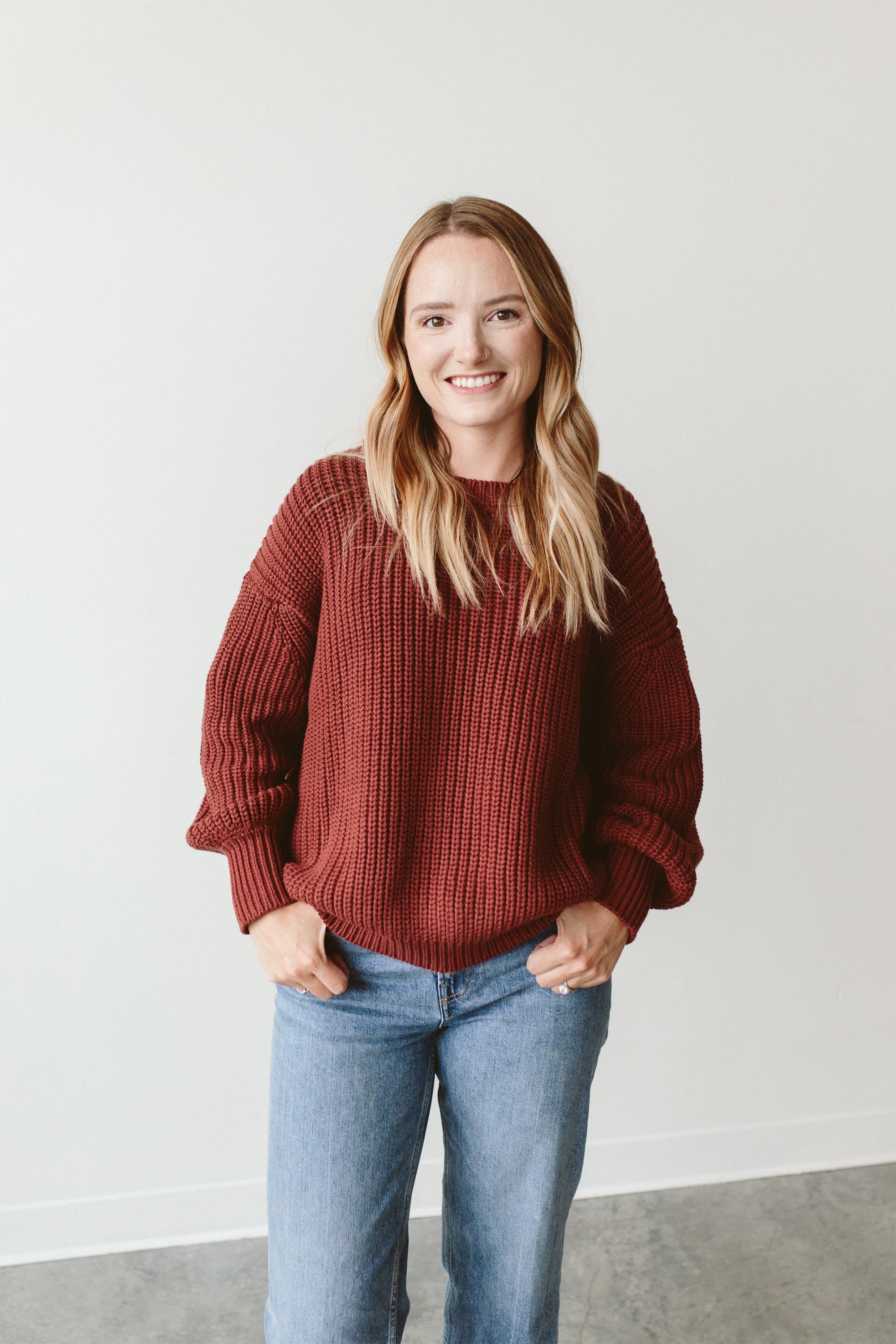 WOMENS CHUNKY KNIT SWEATER | HOT COCOA