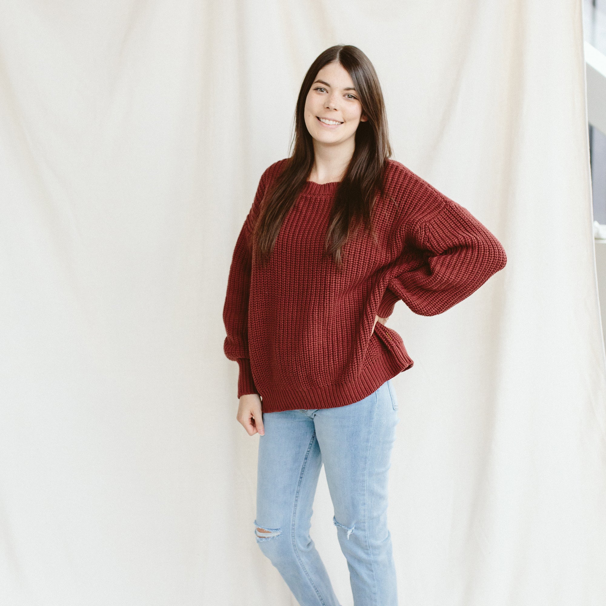 WOMENS CHUNKY KNIT SWEATER | HOT COCOA