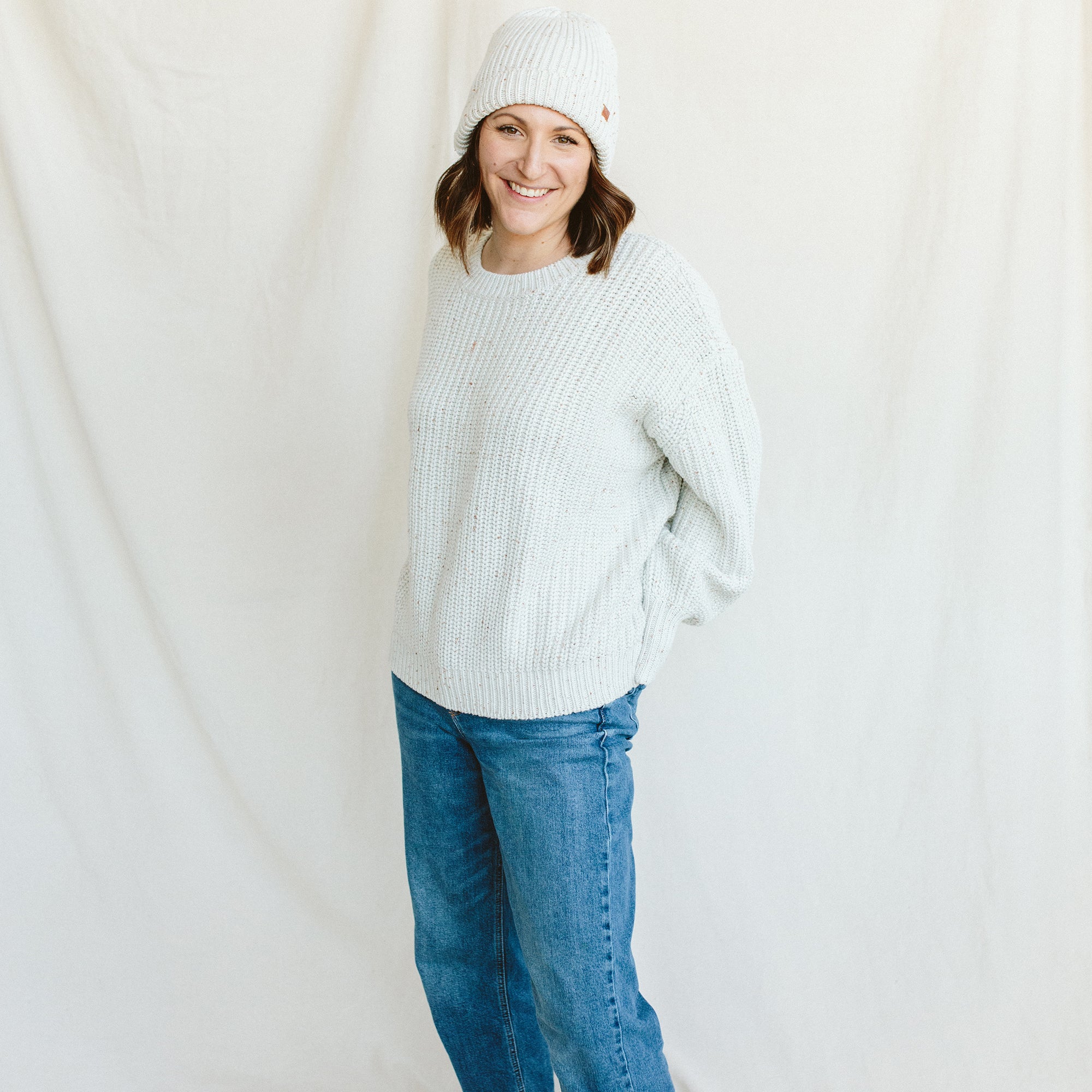 WOMENS CHUNKY KNIT SWEATER | SHELL