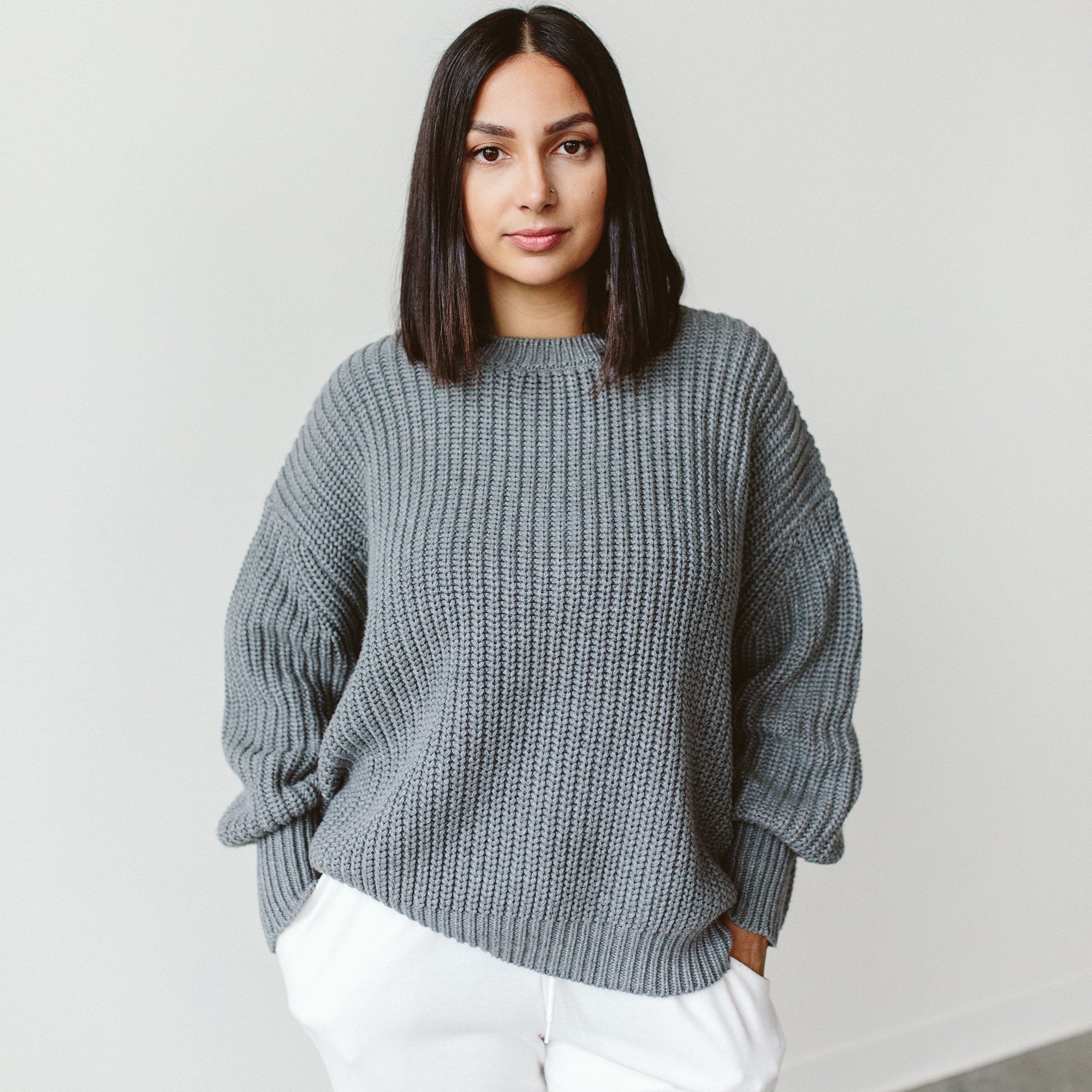 WOMENS CHUNKY KNIT SWEATER | BOULDER