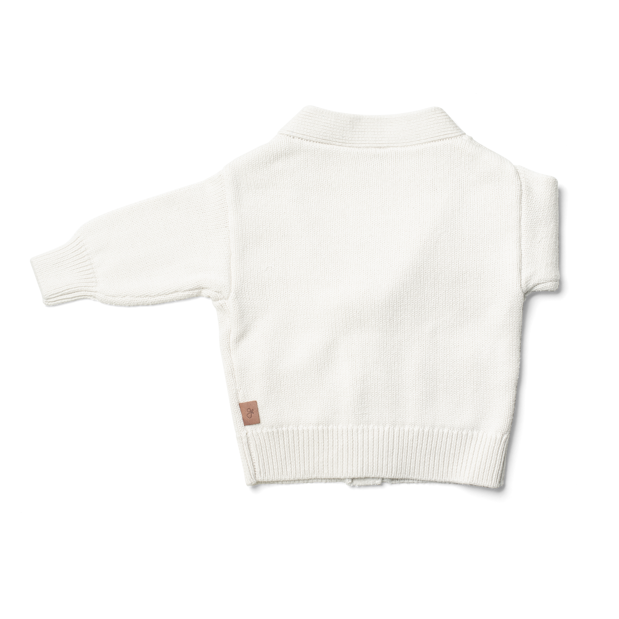 KNIT BUTTON-UP SWEATER | CLOUD
