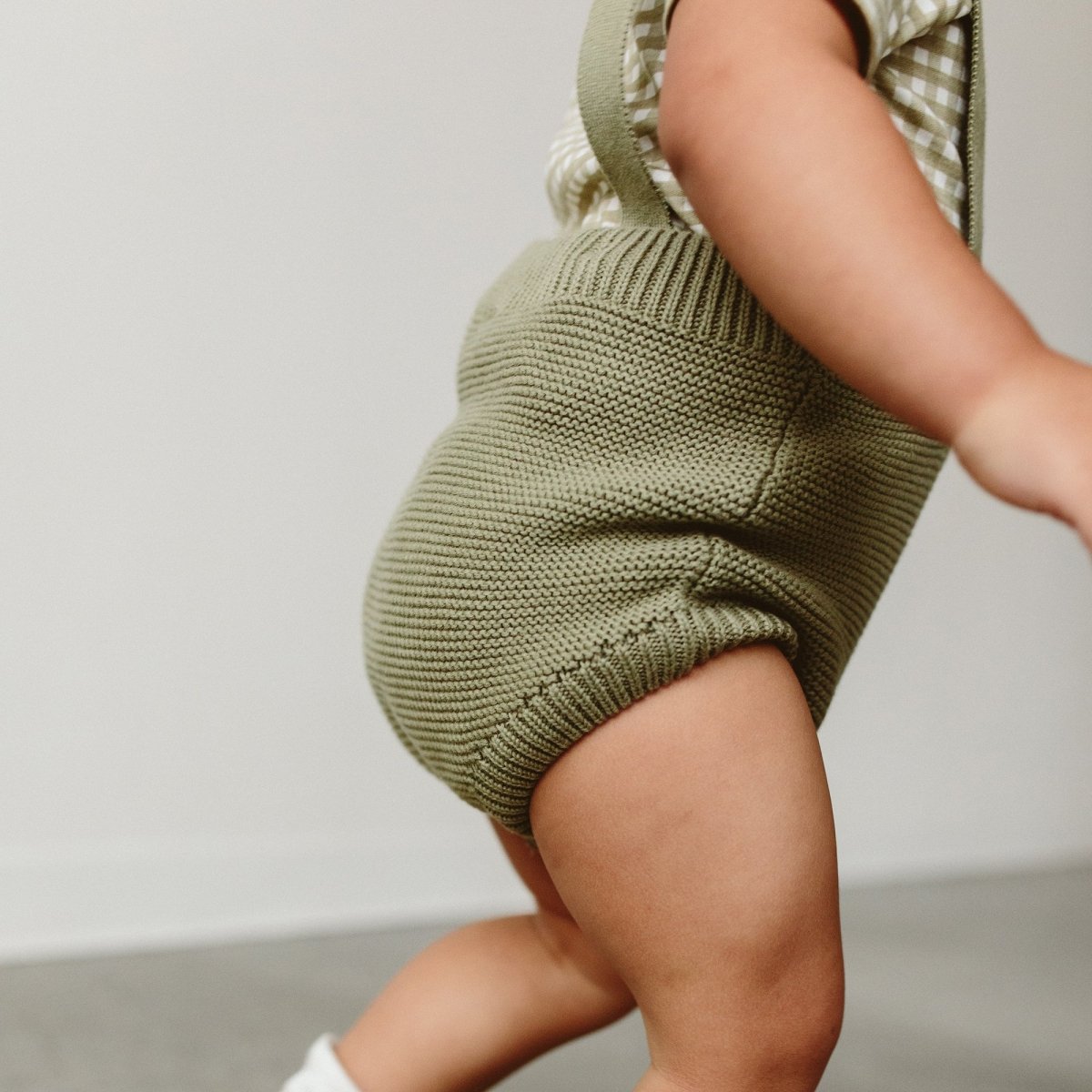 KNIT SUSPENDER BLOOMERS | ARTICHOKE - goumikids