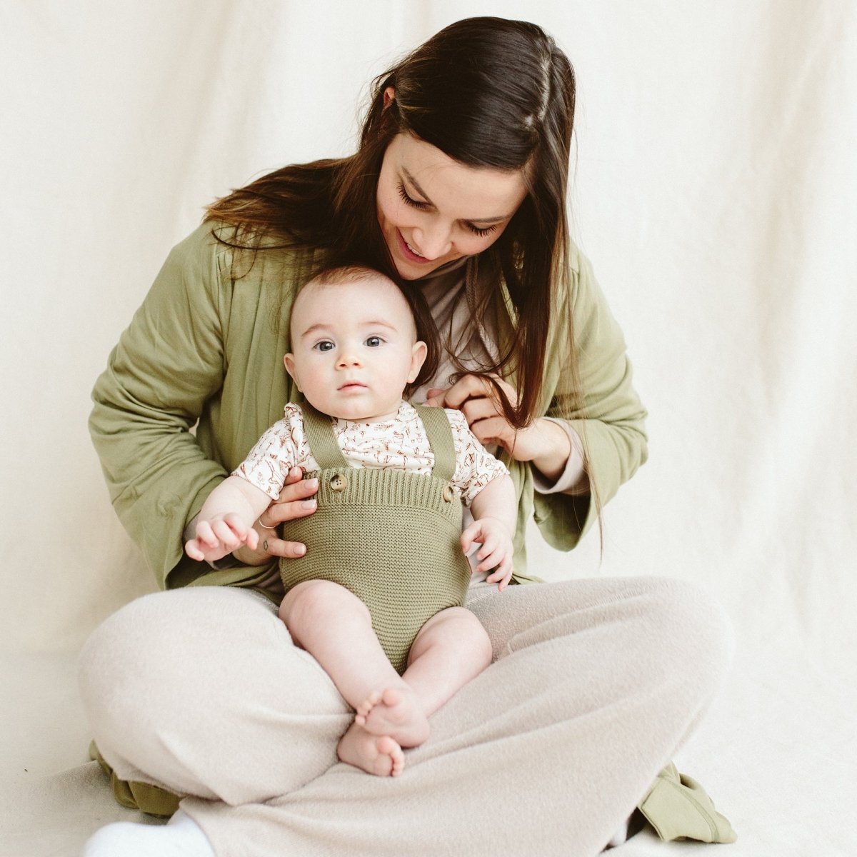 KNIT SUSPENDER BLOOMERS | ARTICHOKE - goumikids